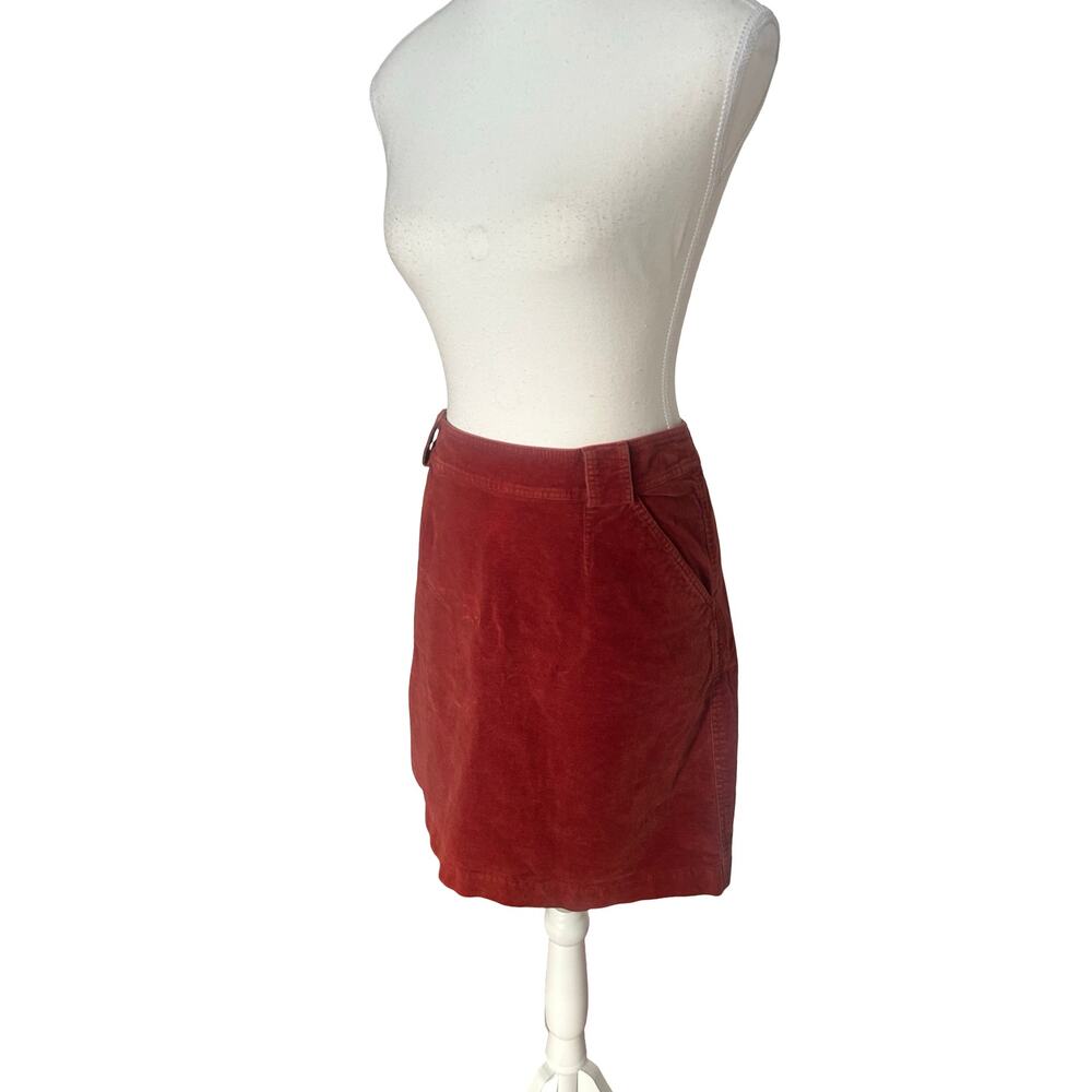 Peruvian Connection Rust Corduroy Skirt